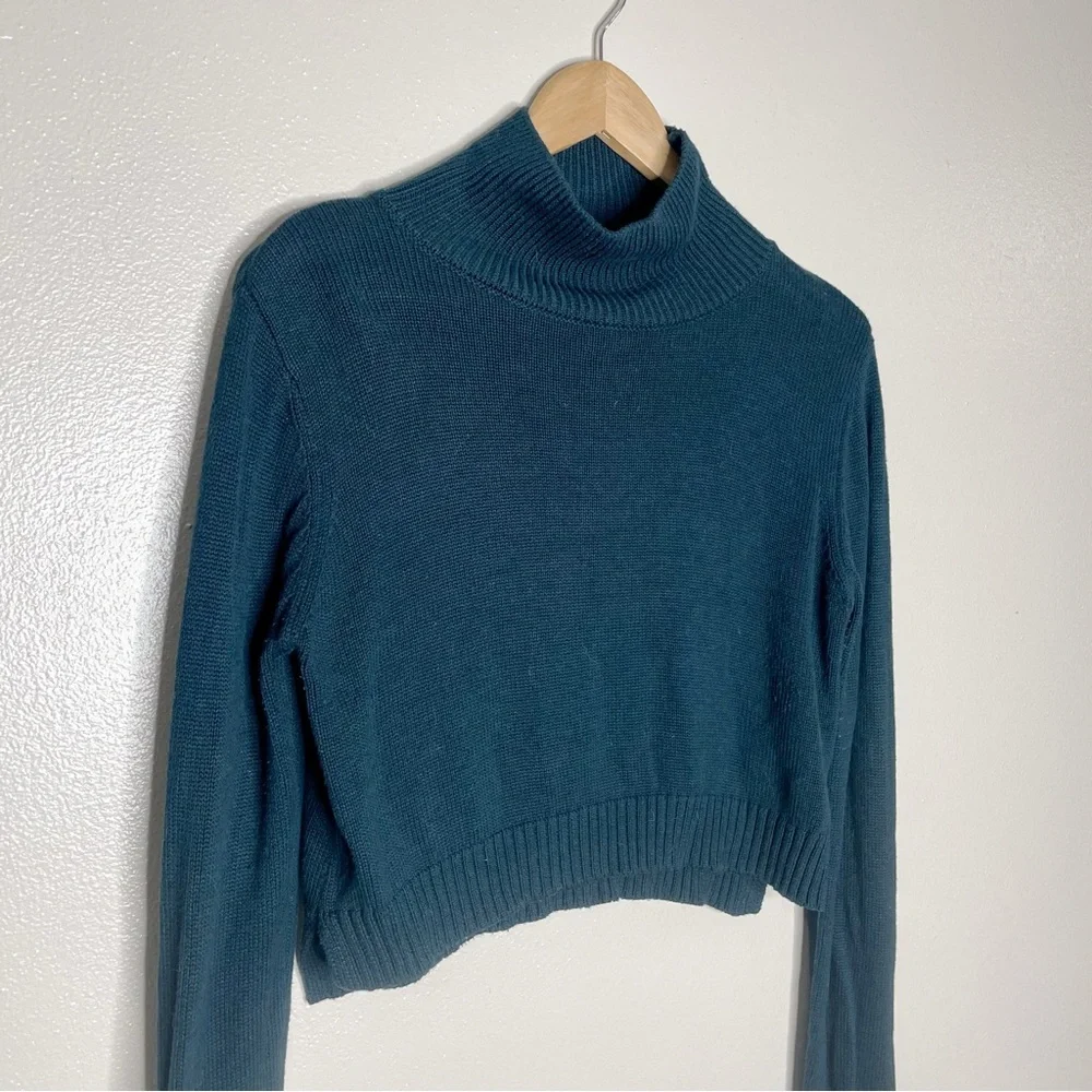 Seraphine‎ Cropped Emerald Green Mockneck Nursing/Maternity Sweater